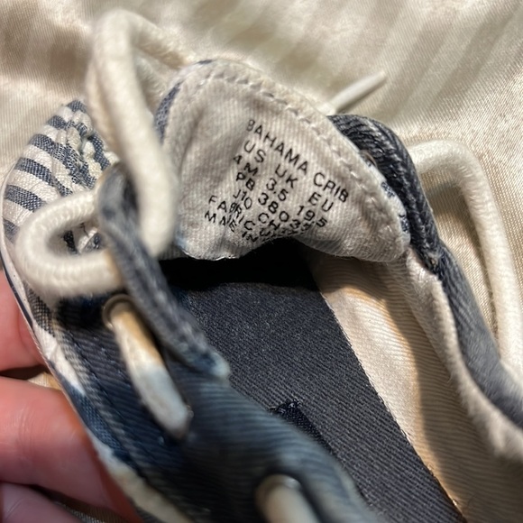 Sperry Kids Top Sider Striped Shoes - Size 4m - Picture 6 of 8